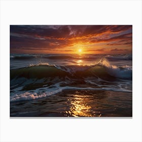 Sunset At The Beach 63 Canvas Print