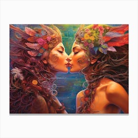 Gay Women In Love Lesbian Art Canvas Print