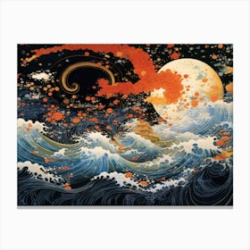 Moon And The Waves Lienzo