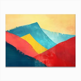 Abstract Mountain Painting 4 Canvas Print