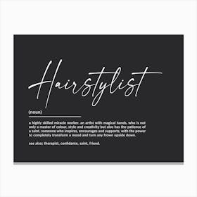 Hairstylist Definition Art Print Canvas Print