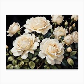 Default A Stunning Watercolor Painting Of Vibrant White Roses 1 (3) (1) Canvas Print