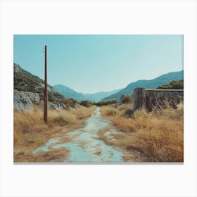 Abandoned Road In Greece Canvas Print