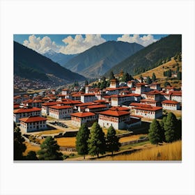 Tibetan Village Canvas Print