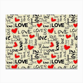 Love Abstract Background Textures Creative Grunge Canvas Print