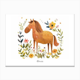 Little Floral Horse 2 Poster Canvas Print