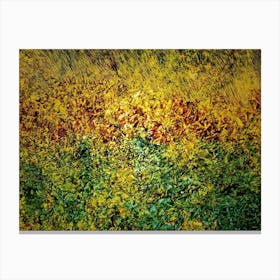 Abstract Painting, Oil On Canvas, Yellow Color Canvas Print