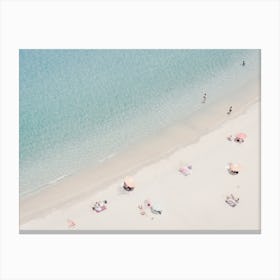 Aerial View Of A Beach In Italy Canvas Print