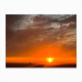 Sunset At The Beach 4 Canvas Print