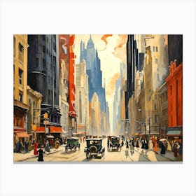 New York City Street Scene 3 Canvas Print