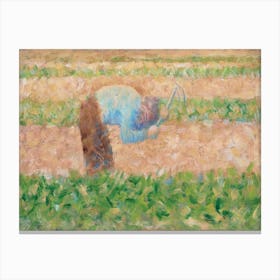 Man With A Hoe (1882), Georges Seurat Canvas Print