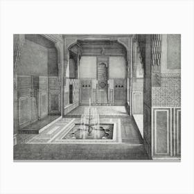 Arabic Interior Lithograph Plate No, 69 & 70, Emile Prisses D’Avennes, La Decoration Arabe Canvas Print