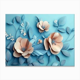 3d Simple Floral Painting 1 Canvas Print