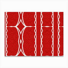 Red And White Stripes Canvas Print