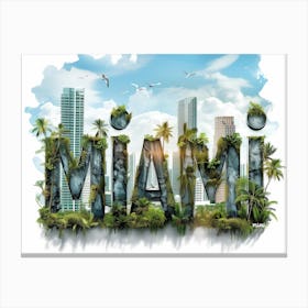 Miami Cityscape Stampe su tela