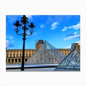 Blue Skies at the Louvre (Paris Series) Canvas Print