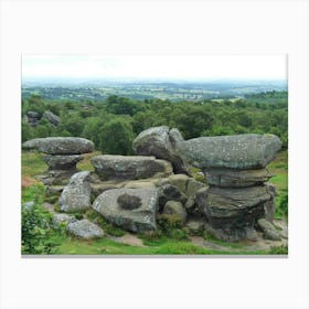 Boulders In The Woods Canvas Print