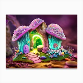 Neon Fairy House  Canvas Print