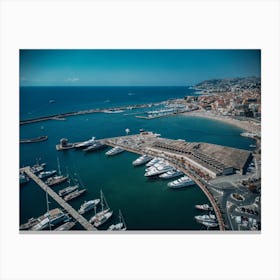 Sanremo Italy Photo Print, Liguria Photography, Aerial photography, Mediterranean Wall Art Canvas Print