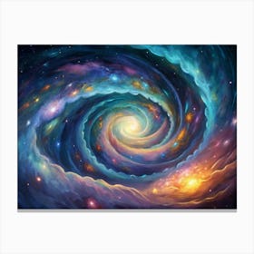 Cosmic Spiral Galaxy Canvas Print