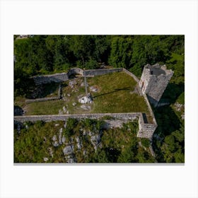 Aerial View Of A Castello dell'Innominato Canvas Print