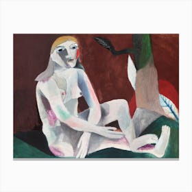 Seated Nude, Heinrich Campendonk Canvas Print