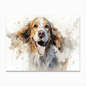 Watercolor Dog Painting 3 Canvas Print