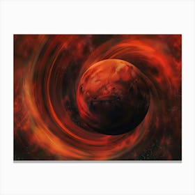 Red Planet In Space Canvas Print