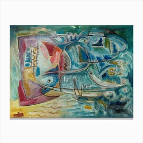 Sailing Abstract Painting Leinwandbild