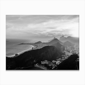 Views From The Sugar Loaf In Rio   Beach Canvas Print