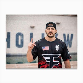 Hollywood Sign & FaZe Nickmercs Canvas Print