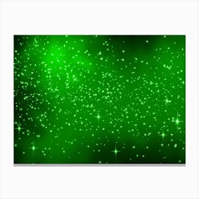 Electric Lime Shining Star Background Canvas Print