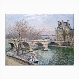 The Pont Royal And The Pavillon De Flore (1903), Camille Pissarro Canvas Print