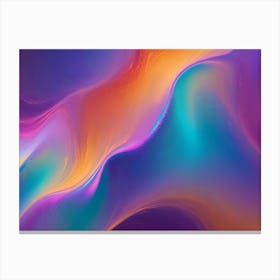 Abstract, Flowing Waves Of Color Resembling A Cosmic Landscape, With Vibrant Hues And A Sense Of Depth And Motion Canvas Print