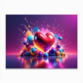 Colorful Heart Creative 51 Canvas Print