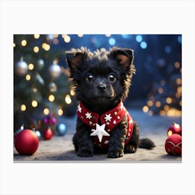 Christmas Puppy 1 Canvas Print