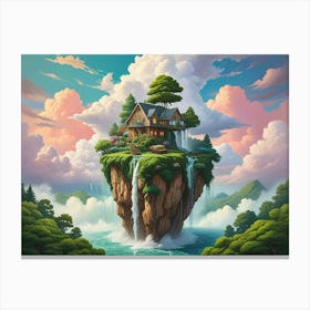 House On An Island Canvas Print