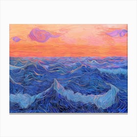 Sunset Over The Ocean 53 Canvas Print