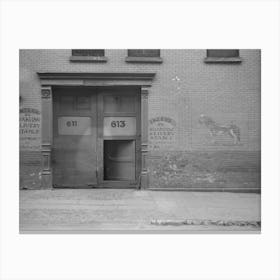 Front Of Livery Stable, East Side, New York City By Russell Lee Canvas Print