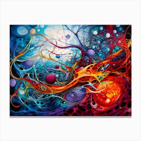 Twisted Tangle Vortex Drawing Canvas Print