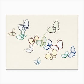Birds From Momoyogusa –Flowers Of A Hundred Generations, Kamisaka Sekka (10) Canvas Print