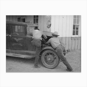 Garage Owner And Farmer Working On A Car, Pie Town, New Mexico, The Young Man Who Owns The Filling Station, Smit Canvas Print