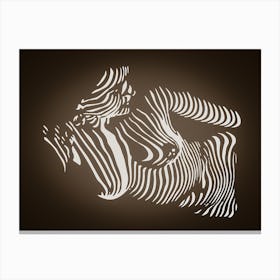 Zebra Girl 1 Canvas Print