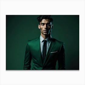 Bussinness Man Green (45) Canvas Print