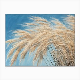 Abstract Pampas Grass Blowing 4 Canvas Print
