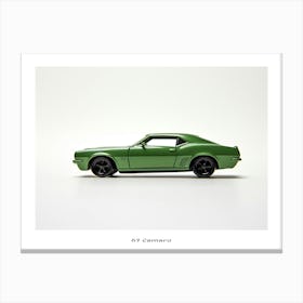 Toy Car 67 Camaro Green Poster Canvas Print