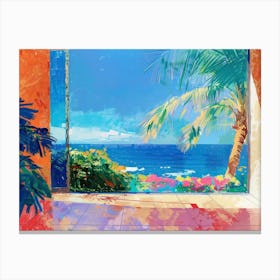 Gold Coast From The Window View Painting 3 Canvas Print