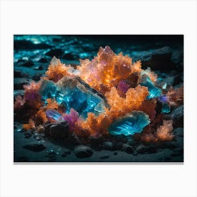 Crystals In The Dark Canvas Print