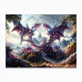 Dragons In The Forest Canvas Print