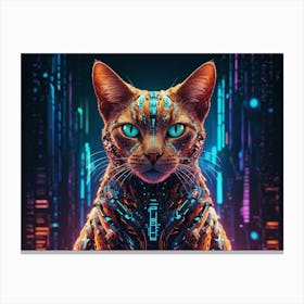 Cyber Cat 1 Canvas Print